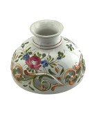 Ceramic Oil Lamp Dome Shade with Floral and Cut Out Pattern and 240mm Base