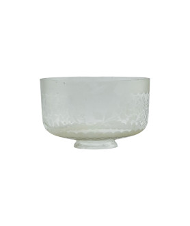 Clear Glass with Frosted Pattern Gas Shade with 66mm Fitter