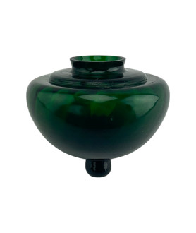 Green Glass Oil Lamp Font with 27mm Fitting