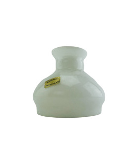 Small Opal Vesta Oil Lamp Shade with 90mm Base