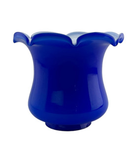 Blue Tulip Oil Lamp Shade with 100mm Base