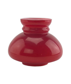 Red Oil Lamp Vesta Shade with 100mm Base