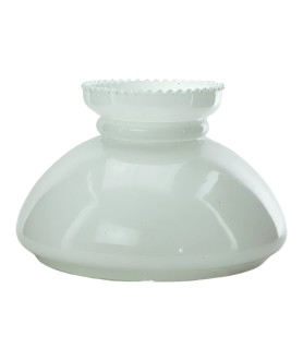 Frilled Top Opal Vesta Oil Lamp Shade with 197mm