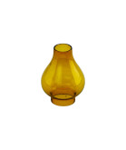 Small Amber Glass Oil Lamp Chimney with 47mm Base