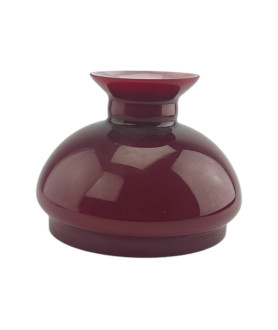 Original Small Red Oil Lamp Vesta Shade with 185mm Base