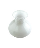 Opal Frilled Top Vesta Oil Lamp Shade with 148mm Base