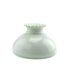 Opal Frilled Top Vesta Oil Lamp Shade with 210mm Base