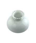 Opal Frilled Top Vesta Oil Lamp Shade with 210mm Base