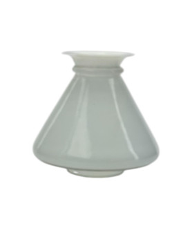 Opal Oil Lamp Church Shade with Clear Bottom (100mm base)