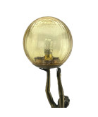 150mm Art Deco Amber Crackle Globe Light Shade with 77mm Fitter Hole