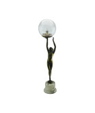 150mm Art Deco Crackle Globe Light Shade with 80mm Fitter (Clear or Frosted)