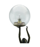 150mm Art Deco Crackle Globe Light Shade with 80mm Fitter (Clear or Frosted)