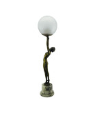 150mm Art Deco Crackle Globe Light Shade with 80mm Fitter (Clear or Frosted)