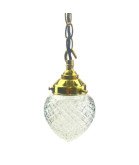 Cut Glass Acorn Light Shade with 57mm Fitter Neck