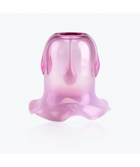 Pink Drip Glass Light Shade with 28mm Fitter Hole