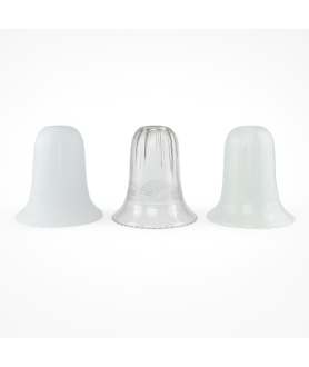 Crystal Cut Bell Light Shade with Basket Weave Pattern and 28mm Fitter Hole (Clear or Frosted) Crystal Cut Bell Light Shade with Basket Weave Pattern and 28mm Fitter Hole (Clear or Frosted)