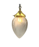 Crystal Cut Pear Drop Light Shade with 80mm Fitter Neck
