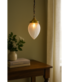 Crystal Cut Pear Drop Light Shade with 80mm Fitter Neck
