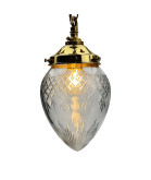 Clear Cut Pineapple Acorn Light Shade with 80mm Fitter Neck