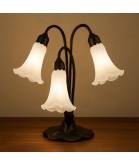 Frosted White Tiffany Style Pond Lily Light Shade with 40mm Fitter Neck