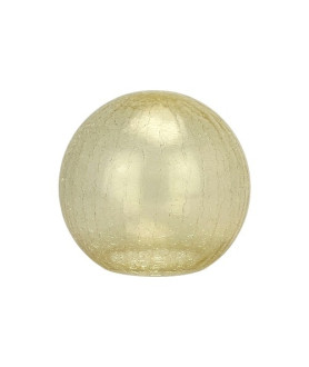 150mm Art Deco Amber Crackle Globe Light Shade with 80mm Fitter Hole