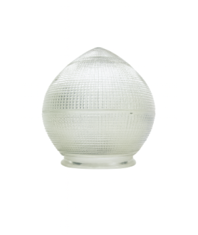 160 mm Prismatic (Holophane‑Style) Acorn Glass Shade – 100 mm Fitter Neck
