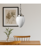 Opal White Acorn Light  Shade with 80mm Fitter Neck 