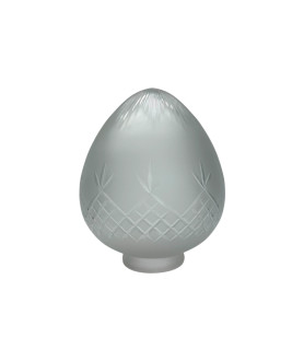Crystal Cut Frosted Glass Acorn Shade with 70mm Fitter Neck