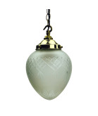 Crystal Cut Frosted Glass Acorn Shade with 70mm Fitter Neck