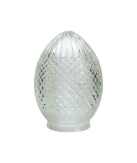 180mm Crystal Cut Acorn Glass Light Shade with 85mm Fitter Neck and 12mm Pilot Hole