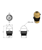 BC Switched Bulb Holder with 10mm Hole in Chrome BC Switched Bulb Holder with 10mm Hole in Chrome