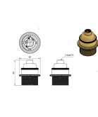 E27 Bulb Holder with 12mm Hole in Various Finishes 