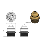 E27 Bulb Holder with 10mm Hole in Various Finishes 