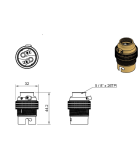 B22 5/8" Threaded Entry Bulb Holder with Shade Ring