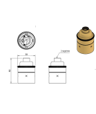 E27 Unthreaded 12mm Entry Bulb Holder  Various Finishes