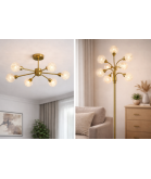 80mm Art Deco Crackle Globe Light Shade with 40mm Fitter Hole (Clear or Frosted)