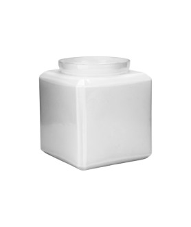 100mm Art Deco Opal Cube Shade with 80mm Fitter Neck (Square)