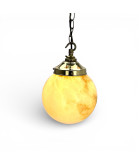 150mm Art Deco Marbled Globe Shade with 80mm Fitter Neck (Gloss or Matt)