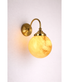 150mm Art Deco Marbled Globe Shade with 80mm Fitter Neck (Gloss or Matt)