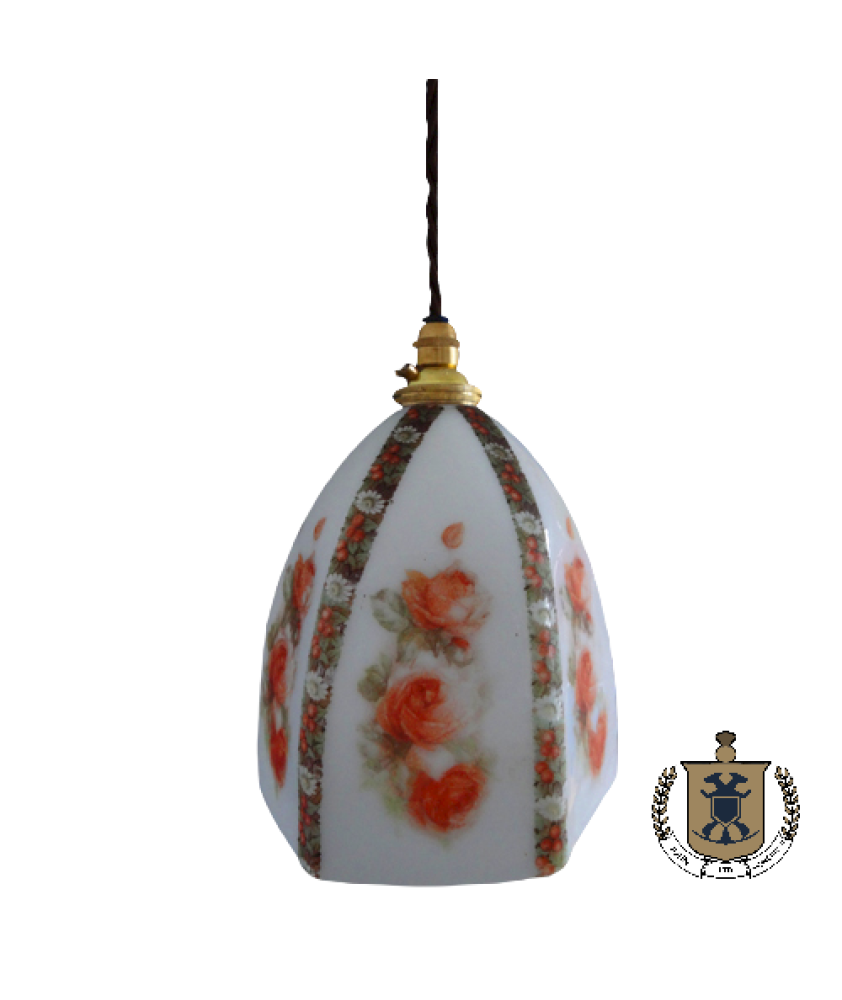 Vintage Shade with Rose Pattern (shade only or Pendant)