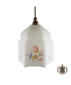 160mm Mottled Opal Ceiling Light Shade with Pattern and 30mm Fitter Hole (Shade only or Pendant