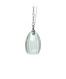 Ribbed Complete Clear Pendant with 30mm Fitter Hole