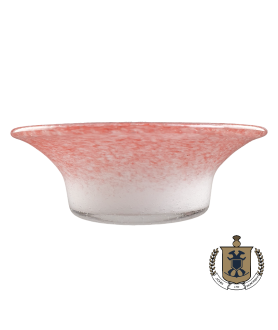 Vasart Glass Bowl in Pink