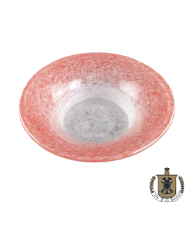 Vasart Glass Bowl in Pink