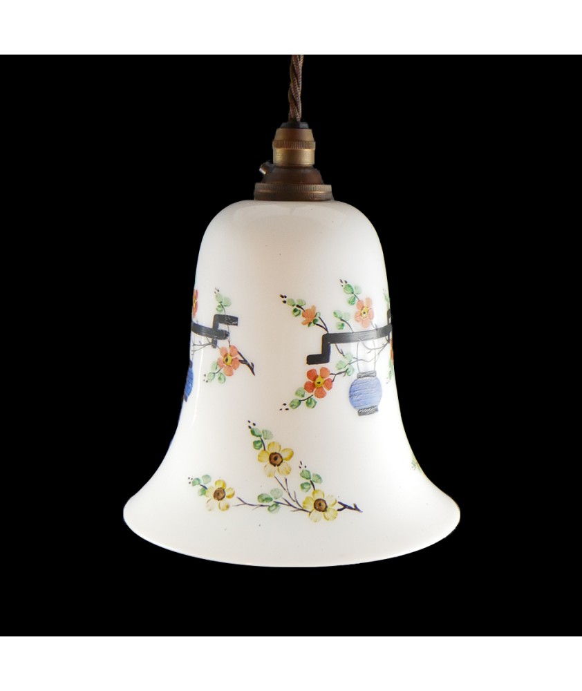 Vintage White Shade with Lantern Pattern (shade only or Pendant)