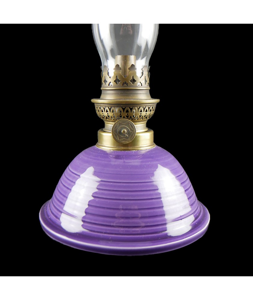 Oil Lamp with Dark Purple Base