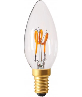 Candle C35 LED filament 3 loops 2W E14 2200K 110lm cl.