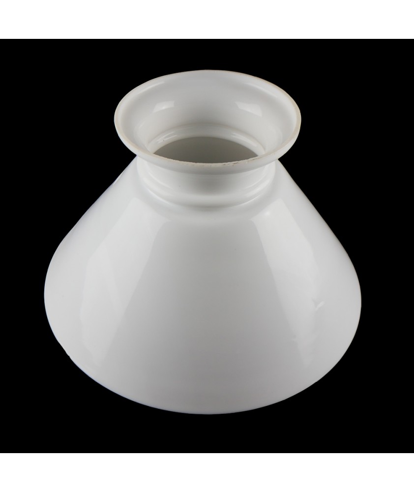 255mm Base Opal Conical Oil Lamp Shade