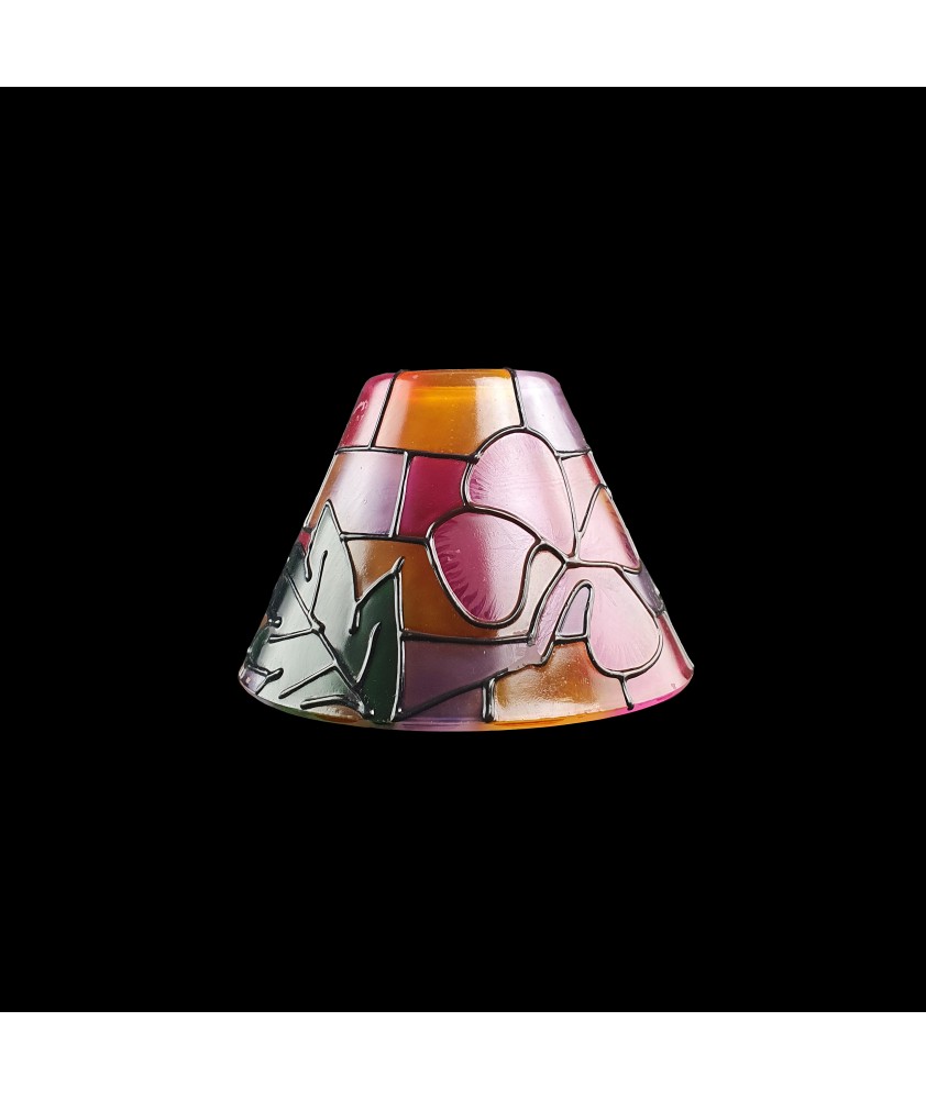 Hand Painted Colourful Flower Patterned Light Shade with 22mm Fitter Hole