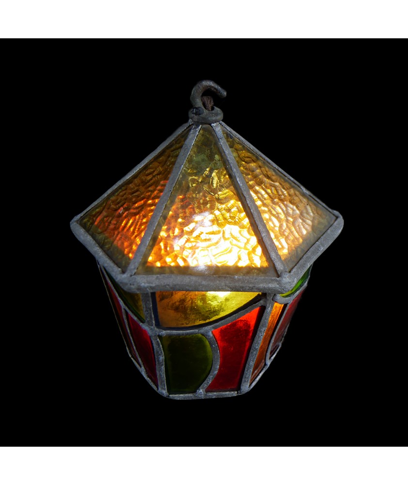 Charming Stained Glass Lantern  